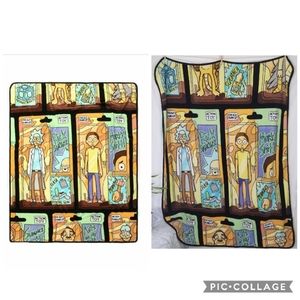Adult Swim Rick and Morty Micro Raschel Throw Blanket Action Toy 50" x 60"
